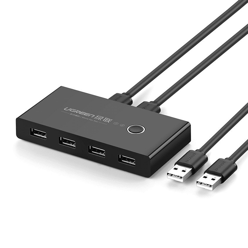 UGREEN 2 In 4 Out USB 2.0 Sharing Switch Box - Black