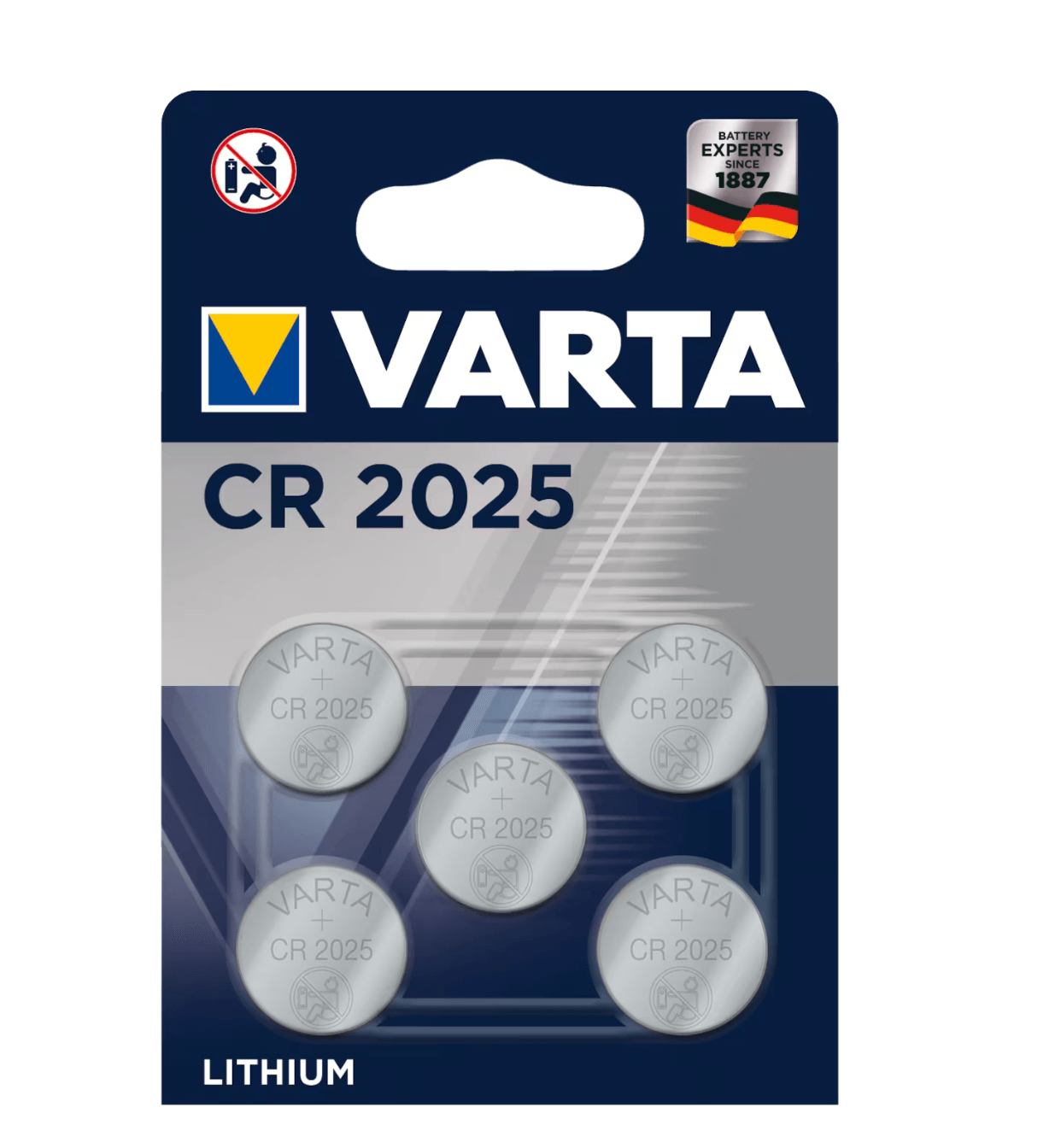 VARTA Lithium Coin CR2025 - (5 pcs)