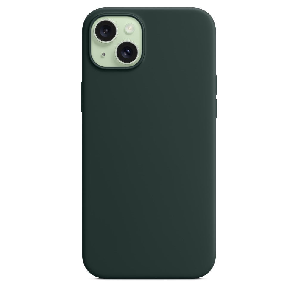 Silicone Case with MagSafe for iPhone 15 Plus – Green