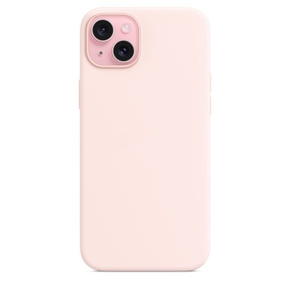 Silicone Case with MagSafe for iPhone 15 Plus – Pink