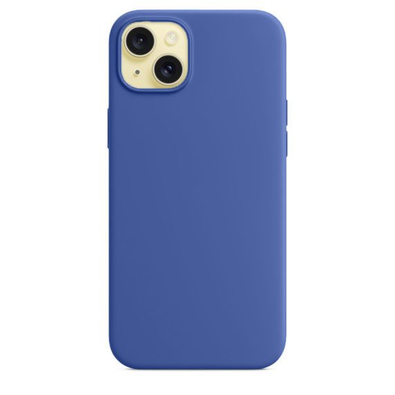 Silicone Case with MagSafe for iPhone 15 – Blue