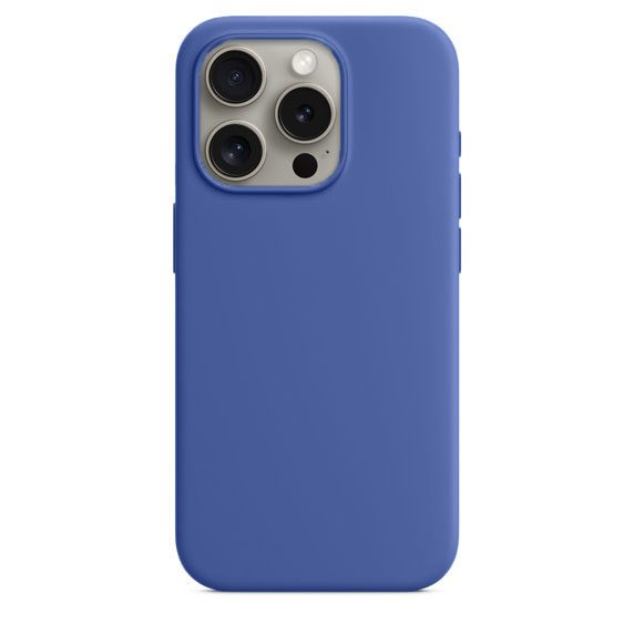 Silicone Case with MagSafe for iPhone 15 Pro Max – Blue