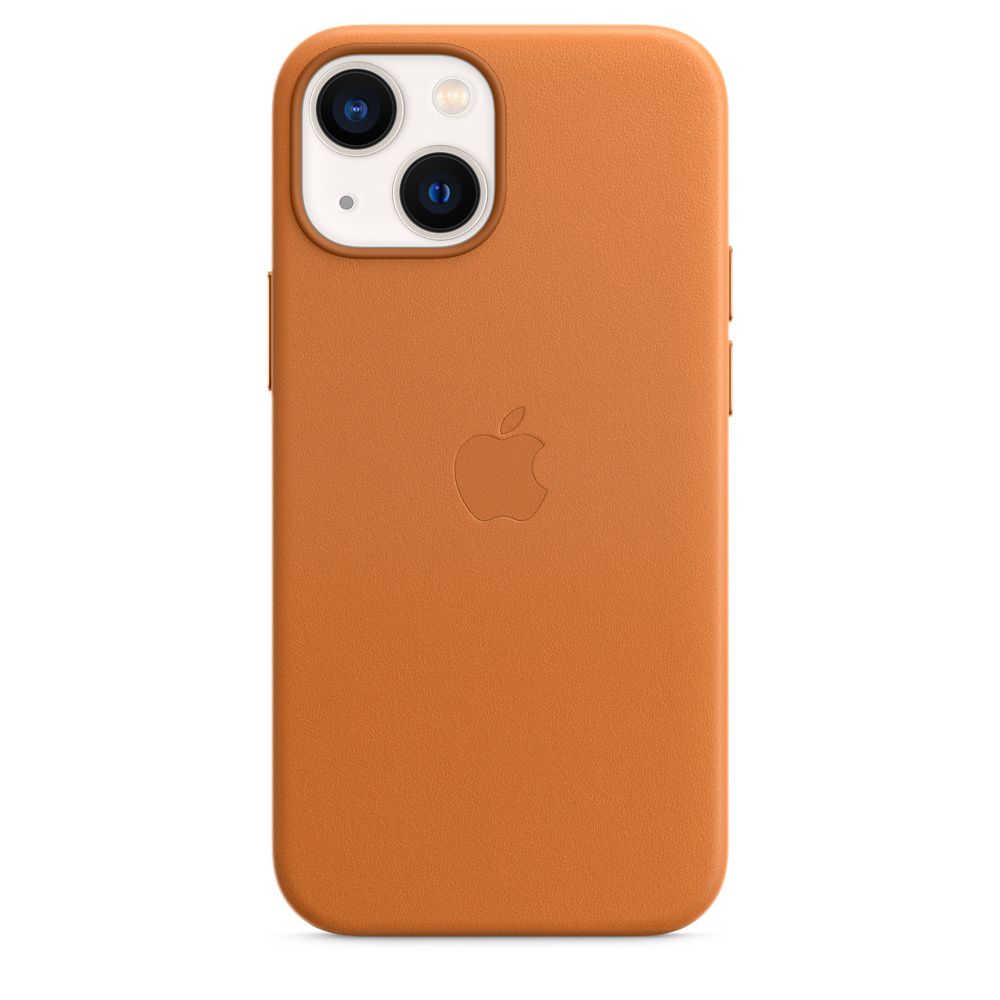 Apple Leather Case for MagSafe for Apple iPhone 13 Mini - Golden Brown