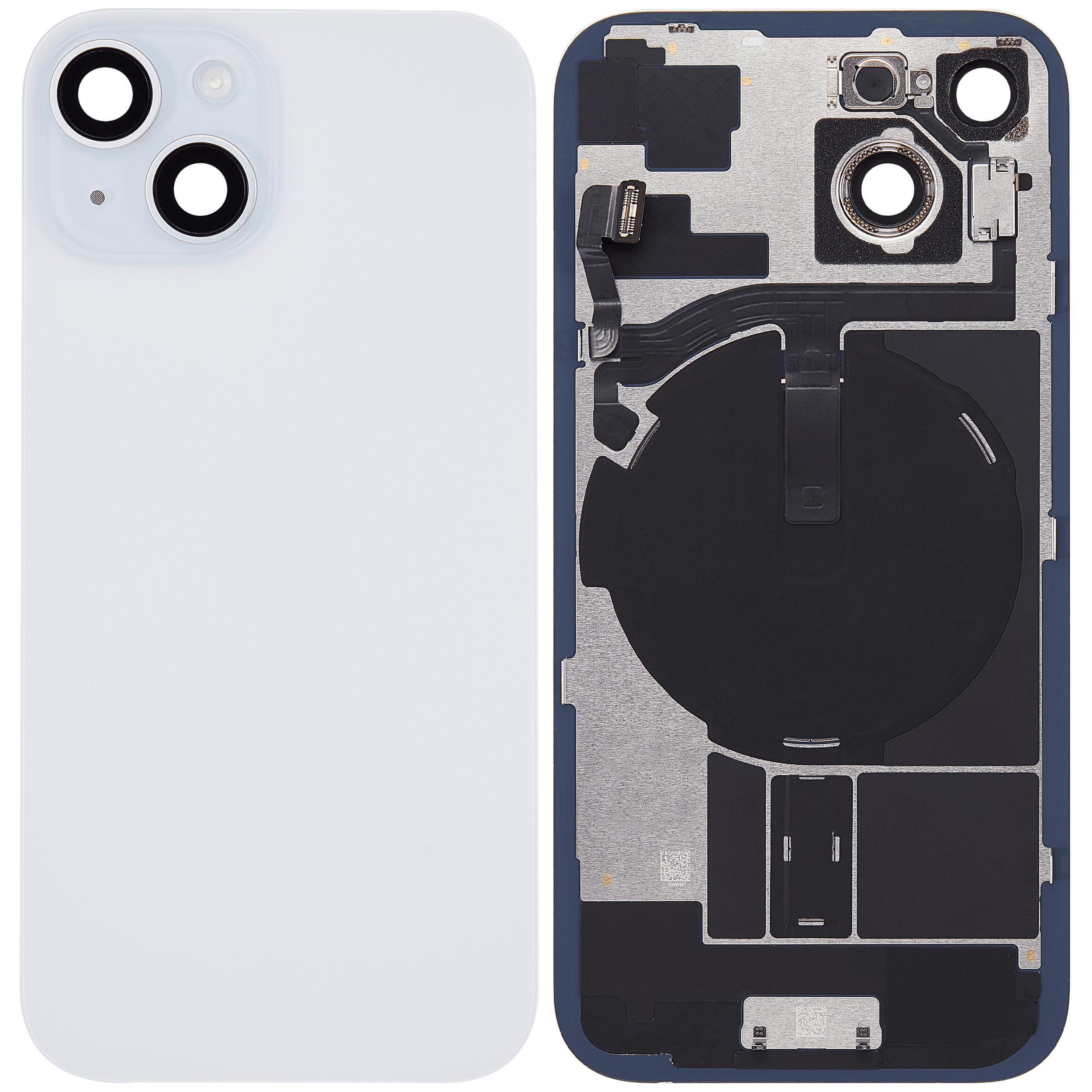 Back Glass + W/Small Component Pre-installed for iPhone 15 Plus (Blue)