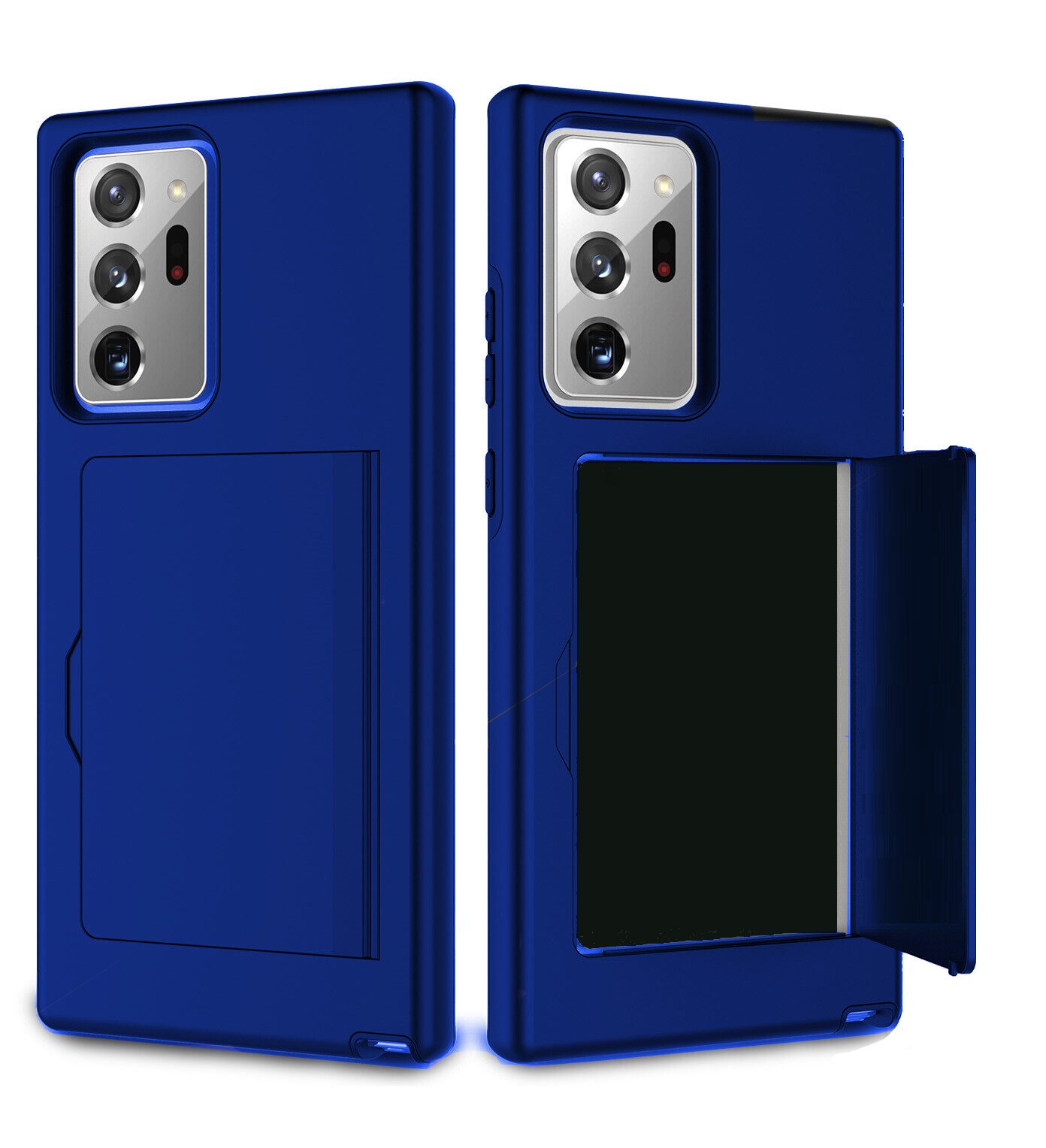 Protective Credit Card Wallet Case for Samsung Galaxy S23 Ultra - Blue
