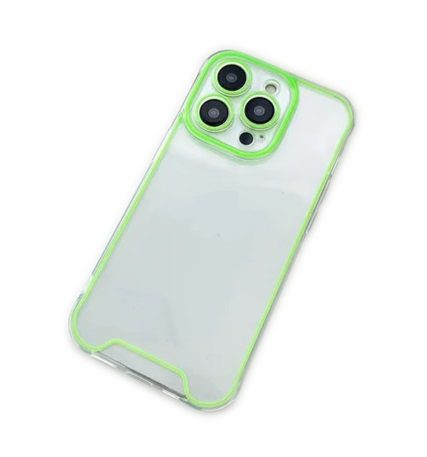 Transparent Neon Luminous Case for iPhone 13 - Lightgreen