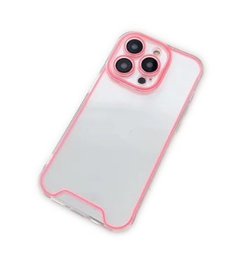 Transparent Neon Luminous Case for iPhone 13 - Pink