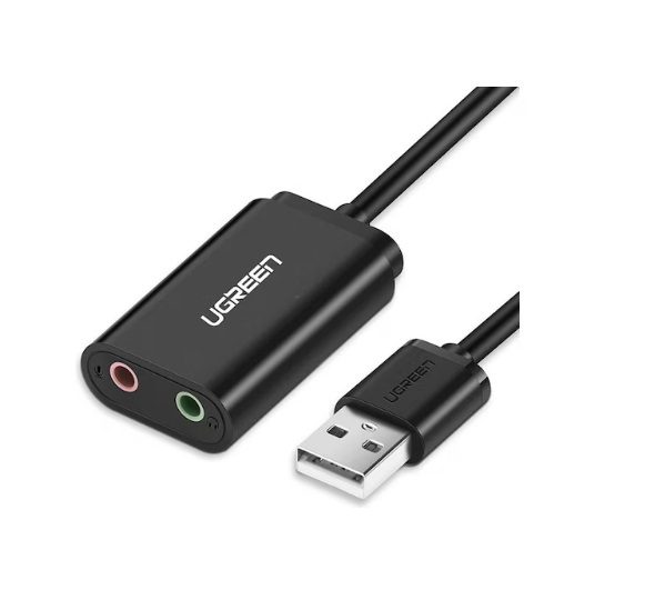 UGREEN USB-A To 3.5mm External Stereo Sound Adaptor - Black