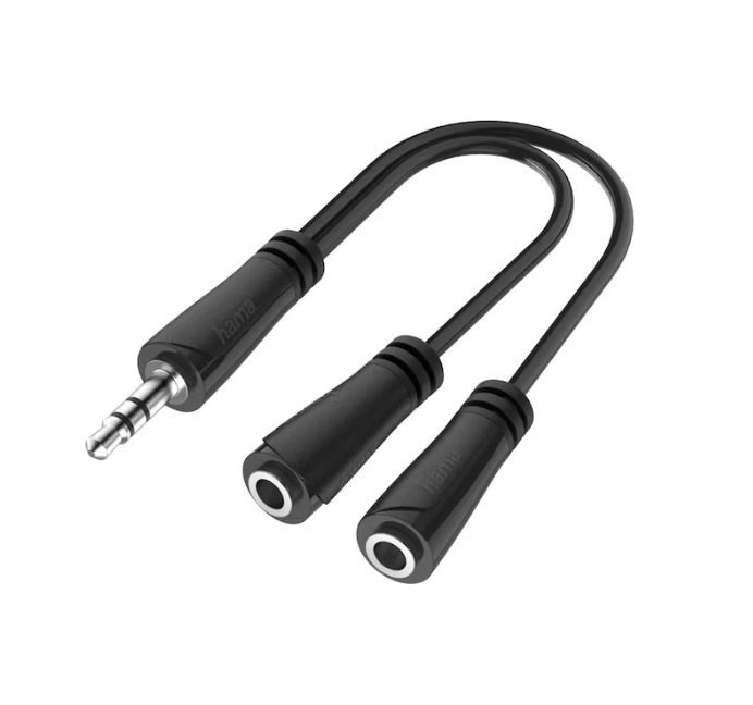 Hama Audio splitter, 3.5mm jack plug - 2x 3.5mm jack socket, stereo Audio Splitter