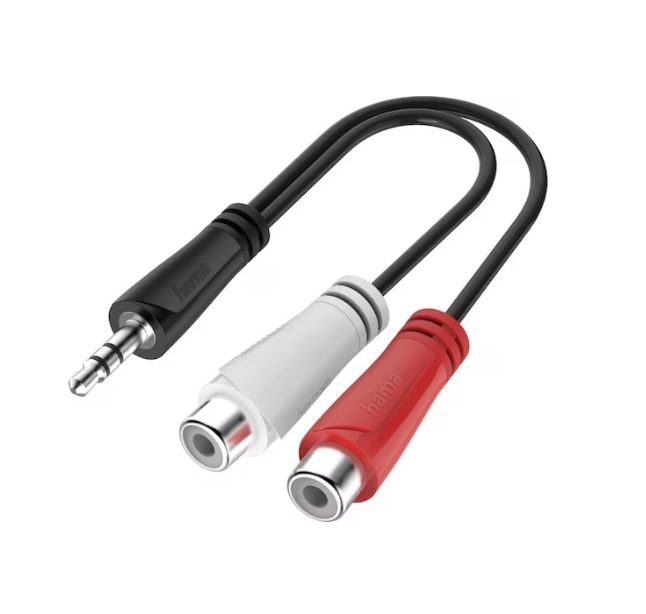 Hama Audio adapter, 3.5 mm jack plug - cinch jack, stereo Jack adapter
