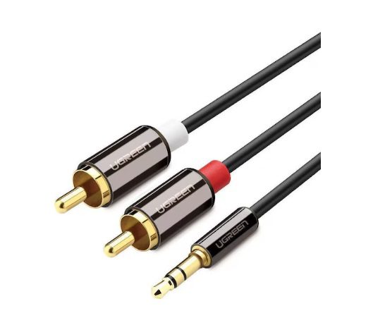UGREEN 3.5mm Male to 2RCA Male Cable 1m - Black