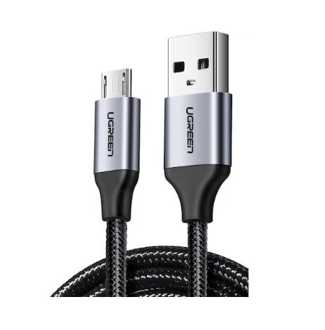 UGREEN USB 2.0 A to Micro USB Cable Nickel Plating Aluminum Braid 2m - Black