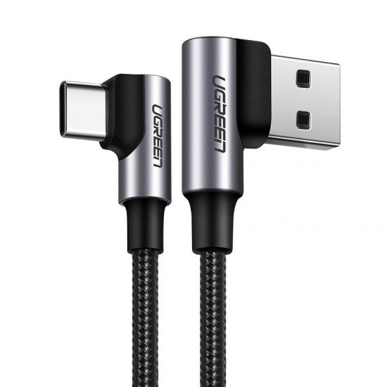UGREEN Right Angle USB-A to USB-C Cable 2m - Space Gray