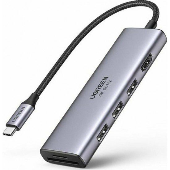 UGREEN USB-C Multifunction Adapter with PD Charging - Silver