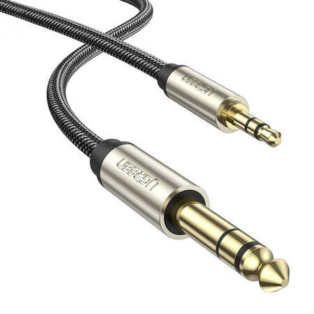UGREEN AV127 Audio TRS cable mini jack 3.5mm / jack 6.35mm 5m - Gray