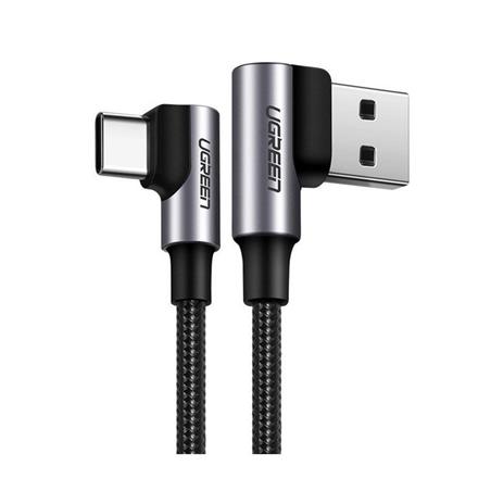 UGREEN Angle cable USB cable - USB Type C Quick Charge 3.0 QC3.0 3 A 0.5m - Gray