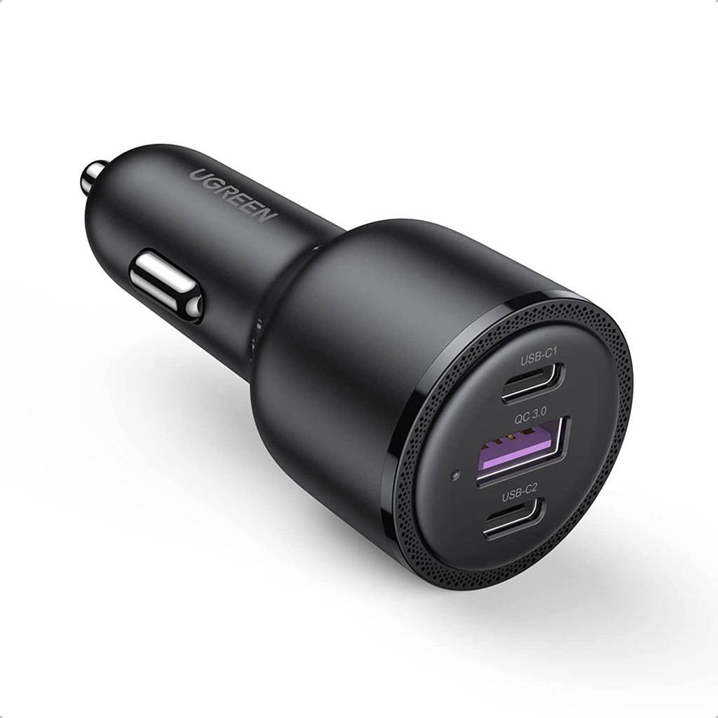 UGREEN Car charger 2x USB Type C / 1x USB 69W 5A Power Delivery Quick Charge - Black