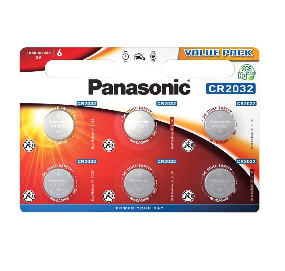 PANASONIC Lithium CR2032 -(6 pcs)