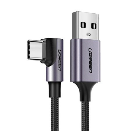 UGREEN USB-A straight / USB-C angled cable 3A 2m - Gray