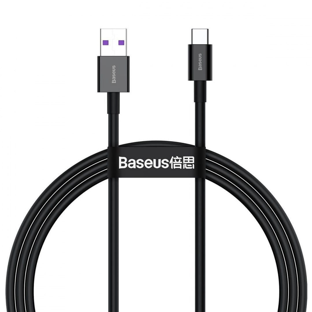 Baseus Superior Series Fast Charging Data Cable USB to Type-C 66W 1m - Black (CATYS-01)