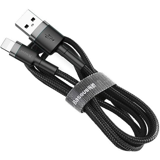 Baseus cafule Cable USB For iP 2A 3m - Gray Black (CALKLF-RG1)