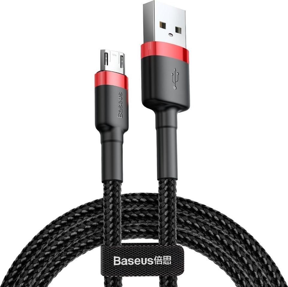 Baseus cafule Cable USB For Micro 2A 3m - Red Black (CAMKLF-H91)