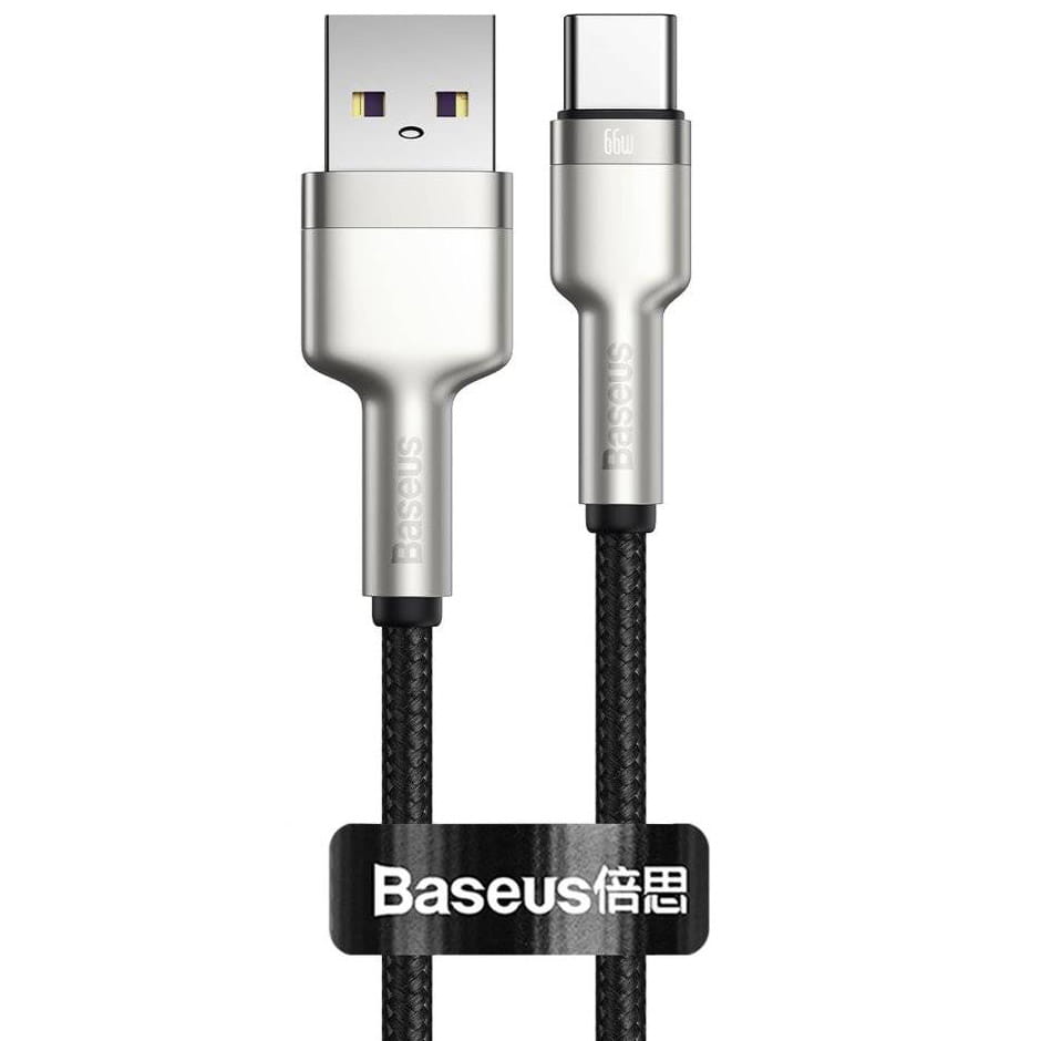 Baseus Cafule Series Metal Data Cable USB to Type-C 66W 0.25m - Black (CAKF000001)