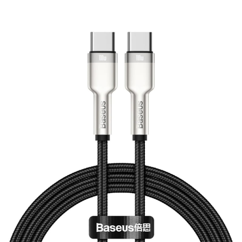 Baseus Cafule Series Metal Data Cable Type-C to Type-C 100W 1m - Black (CATJK-C01)