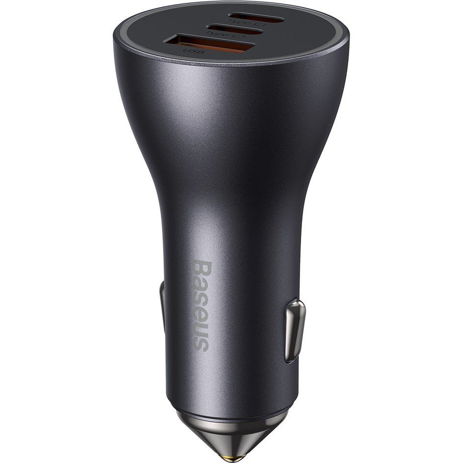 Baseus Golden Contactor Pro Triple Fast Charger Car Charger 65W U+C+C - Dark Gray (CGJP010013)