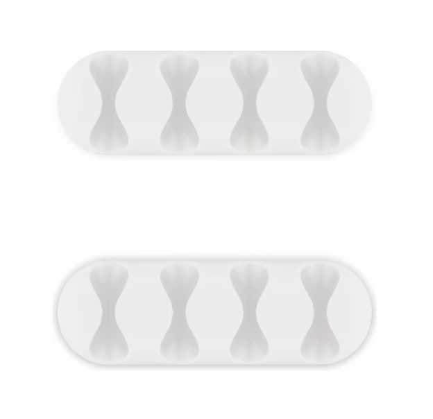 Goobay Set of 2 Cable Management 4-Slots - White