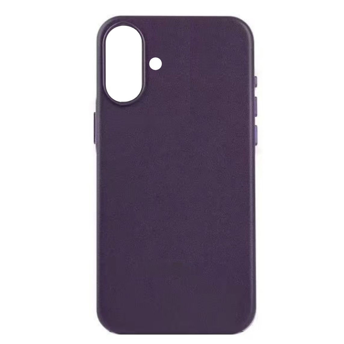 Leather Case For iPhone 16 Plus - Dark Purple