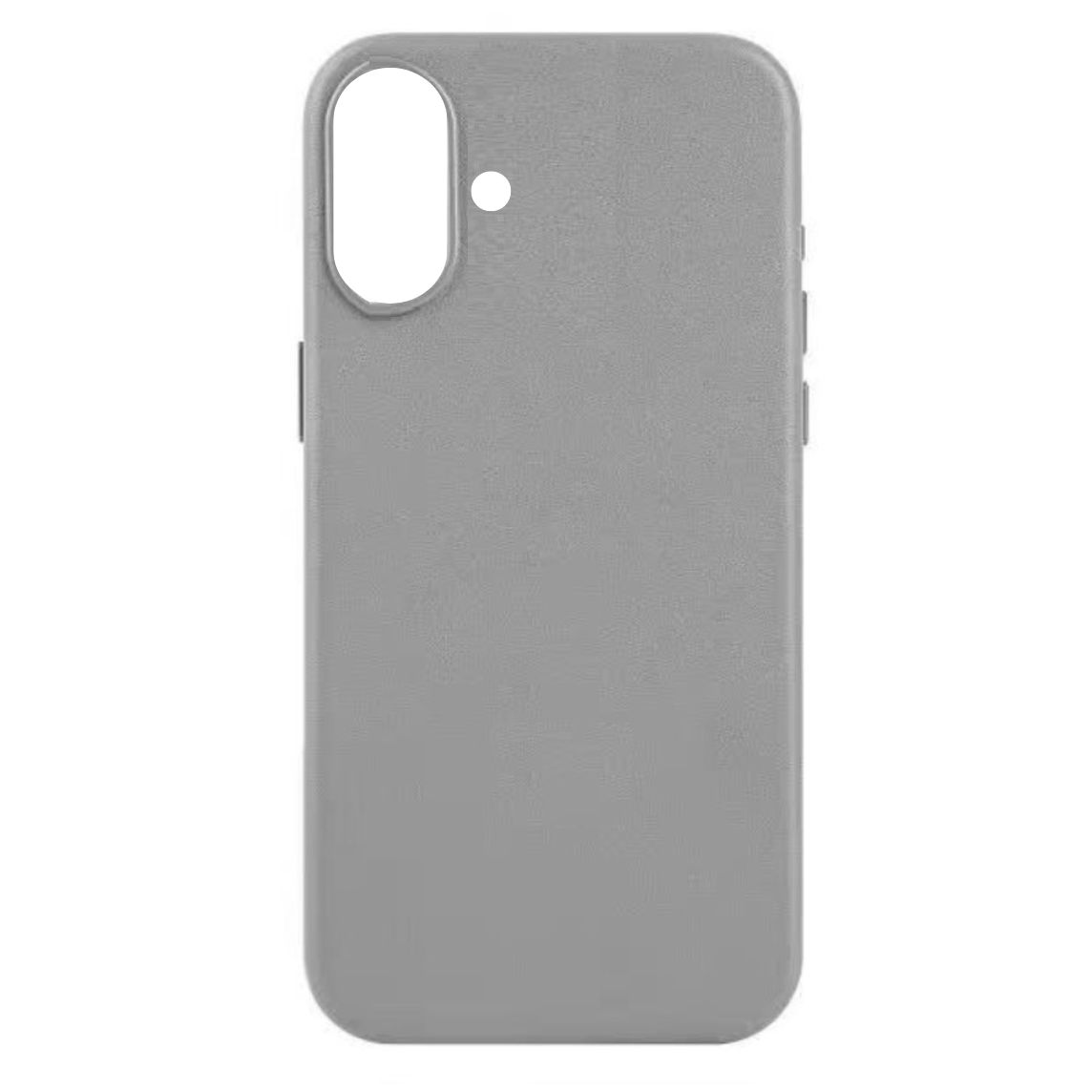 Leather Case For iPhone 16 - Light Gray