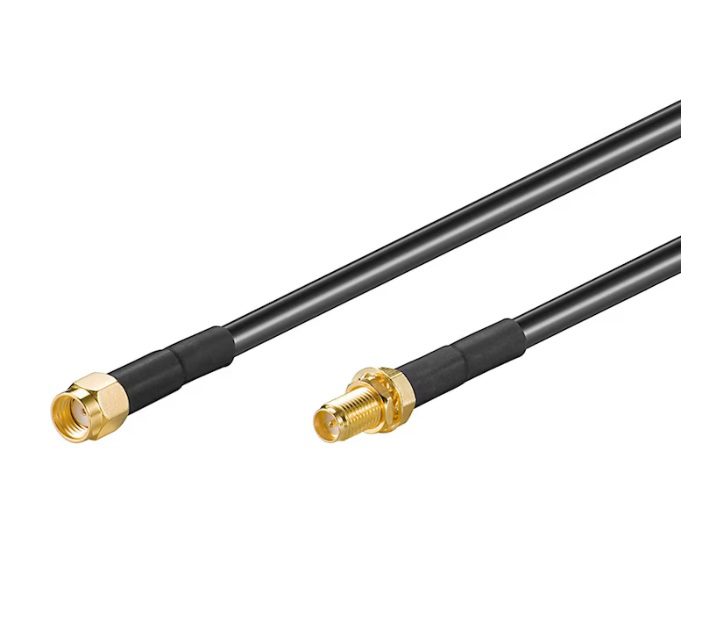Goobay WLAN Antenna Extension Cable 20 dB, Antenna Cable - Black