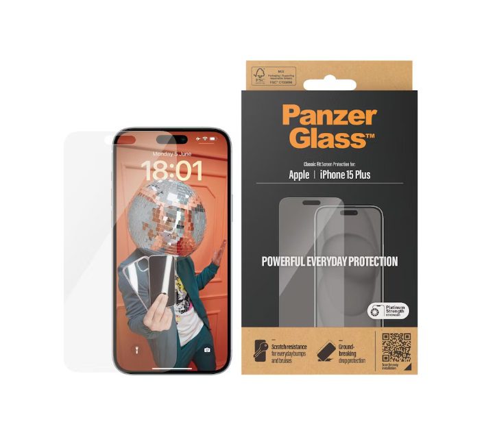 PanzerGlass Classic Fit (1 Piece), iPhone 15 Plus