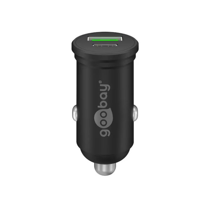 Goobay Dual USB Car Fast Charger USB-C PD 45 W - Black
