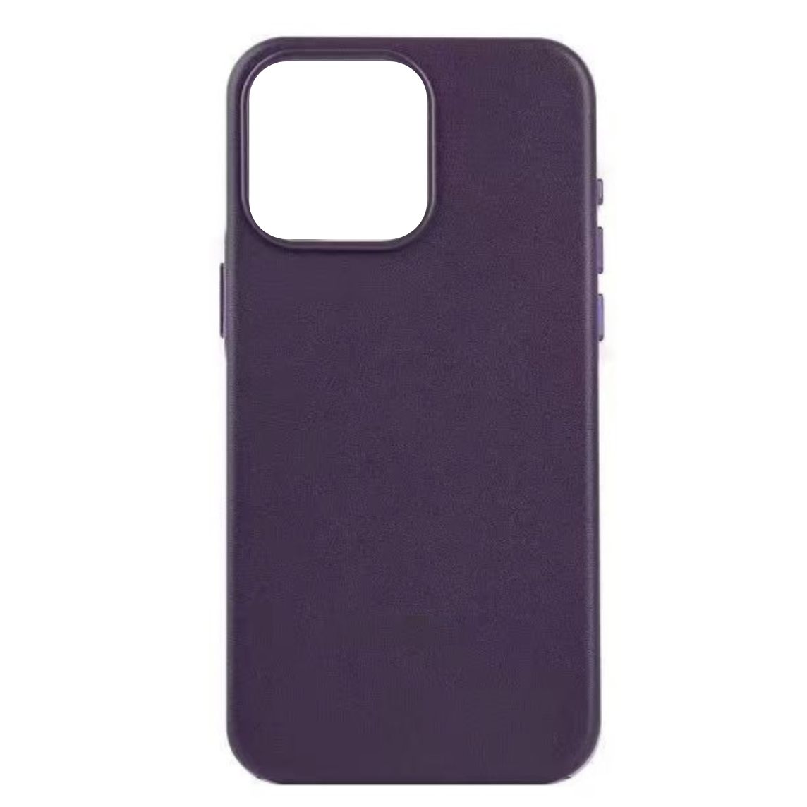 Leather Case For iPhone 16 Pro - Dark Purple