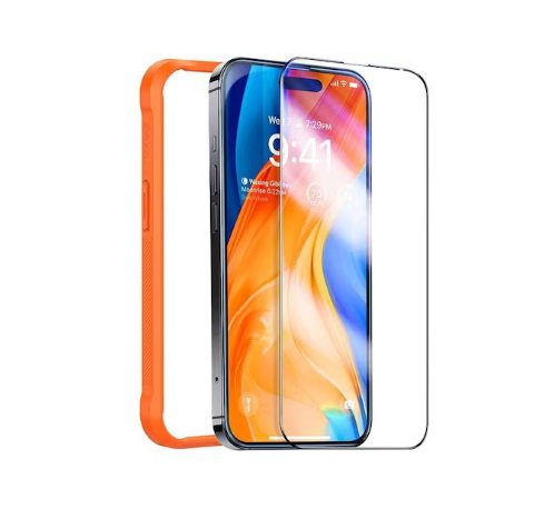 Torras Diamond Shield Screen Protector For iPhone 15 Pro Max (1 Piece) - Black
