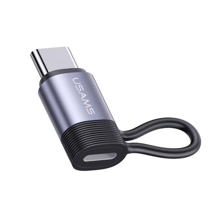 Usams AU17 Lightning To Type-C PD 30W Aluminum Alloy Adapter (SJ677LN01) - Tarnish