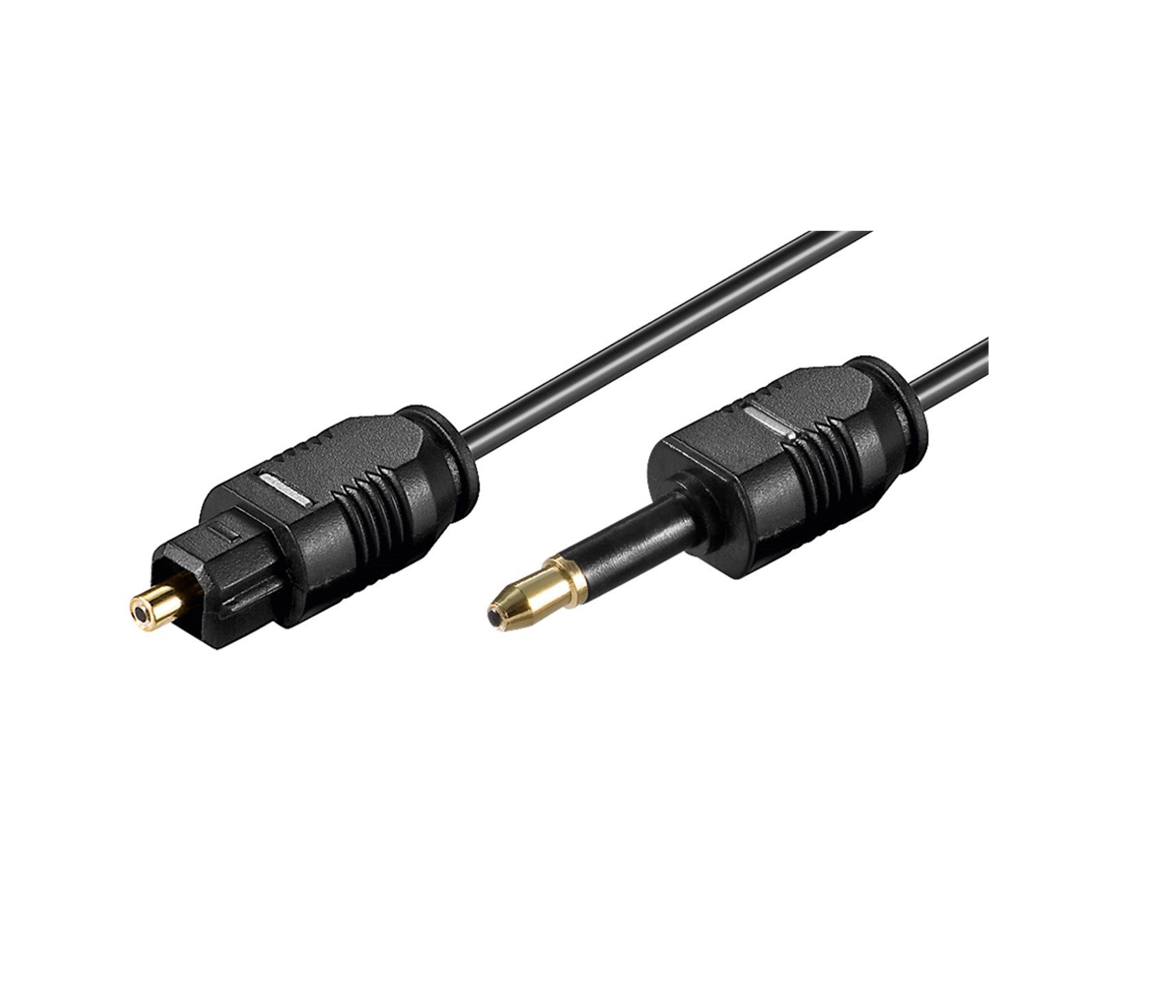 Goobay Toslink — Mini Toslink 2m, Optical Cable - Black