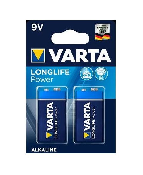 VARTA LONGLIFE Power 9V Block 550 mAh - (2 pcs)