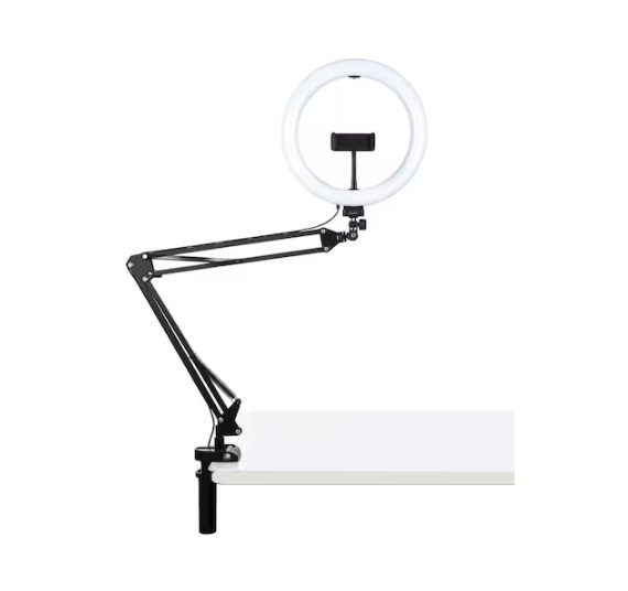 Puluz 26cm Desk Ring Light - Adjustable Brightness for Streaming & Makeup