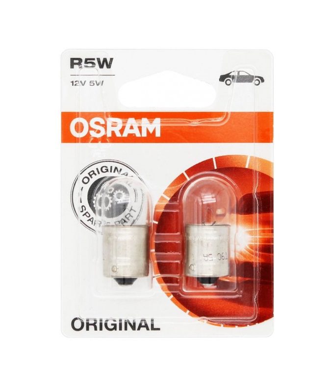 OSRAM 5007 Standard Klar with Metal Socket 12V 5W BA15S Standlicht - (2 pcs)
