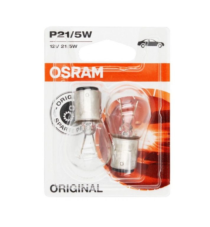 OSRAM 7528 Standard Klar 12V 21/5W BAY15d Brake Light - (2 pcs)