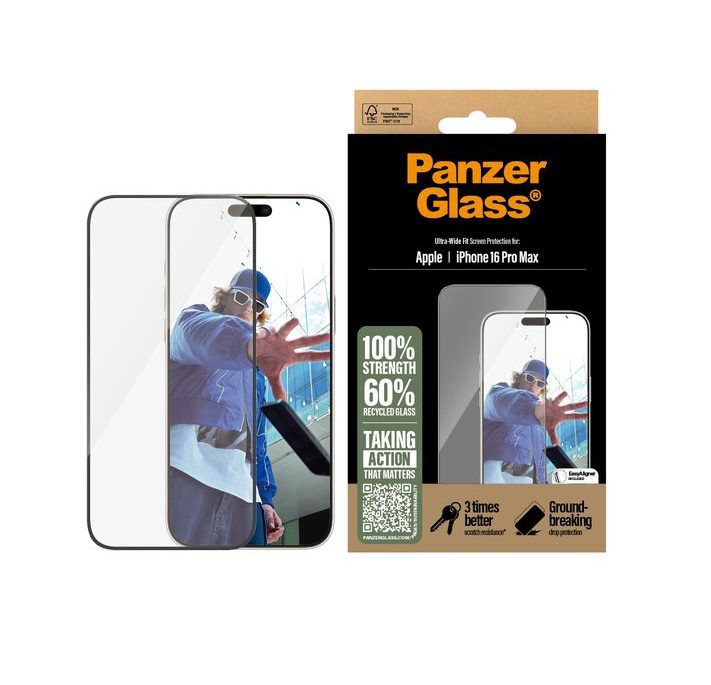PanzerGlass Ultra-Wide Fit Screen Protection (1 Piece) For iPhone 16 Pro Max