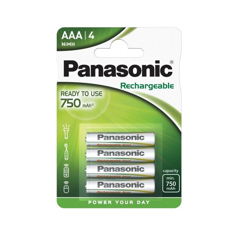 PANASONIC R2U P03E AAA 750mAh (HHR-4MVE) - (4 pcs)