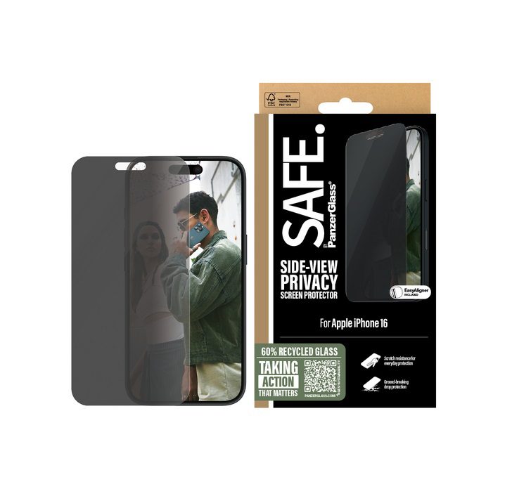 PanzerGlass Privacy Screen Protector (1 Piece) For iPhone 16, iPhone 15