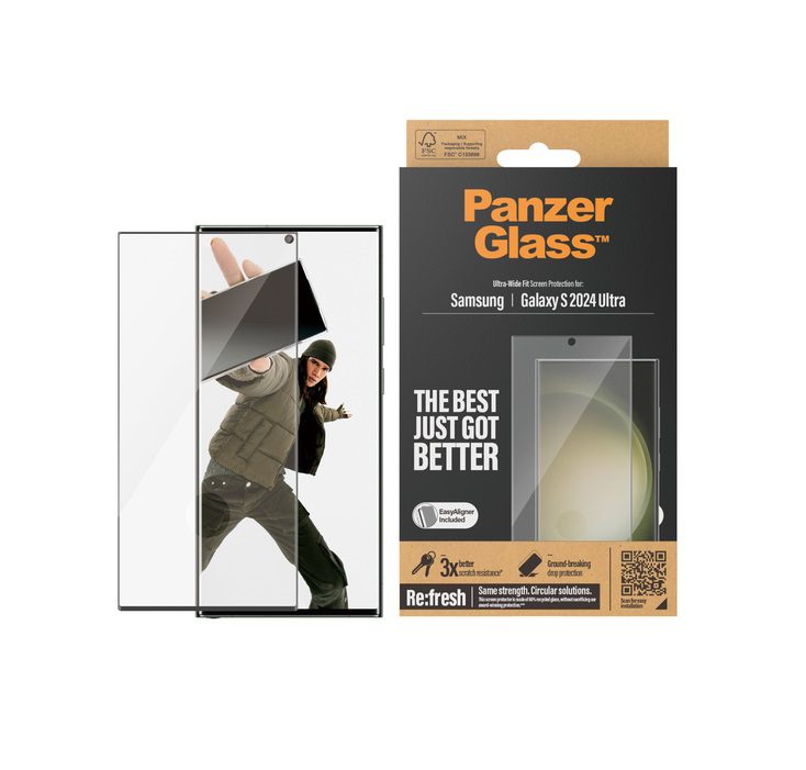 PanzerGlass Ultra-Wide Fit Screen Protection (1 Piece) For Galaxy S24 Ultra