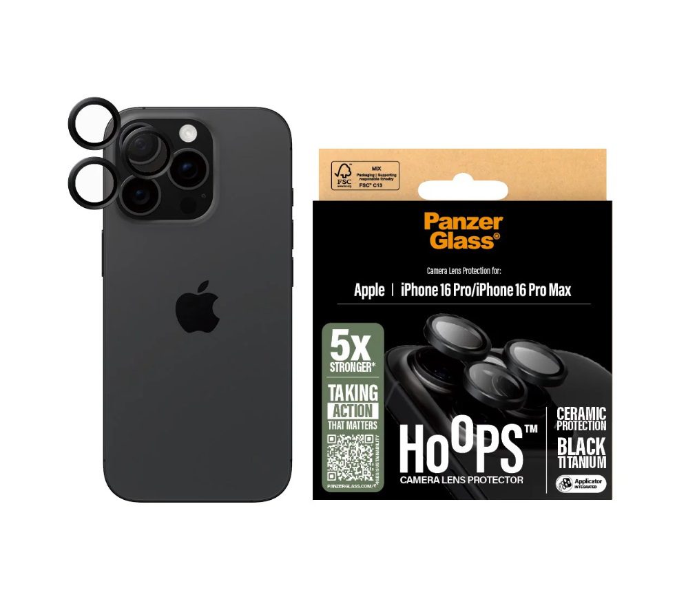 PanzerGlass Hoops Ceramic Camera Lens Protector (1 Piece) For iPhone 16 Pro, iPhone 16 Pro Max