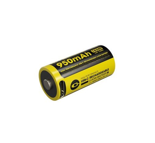 NITECORE Li-Io 16340 NL169R 950mAh with USB-C - (1 pcs)