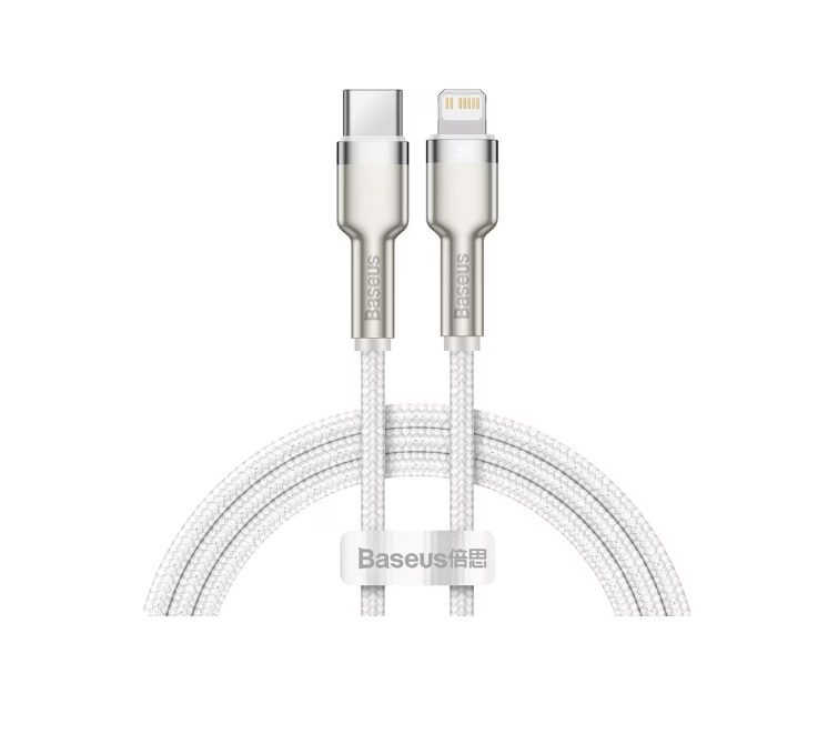 Baseus USB-C to Lightning Cable 2m USB 2.0 White (CATLJK-B02)